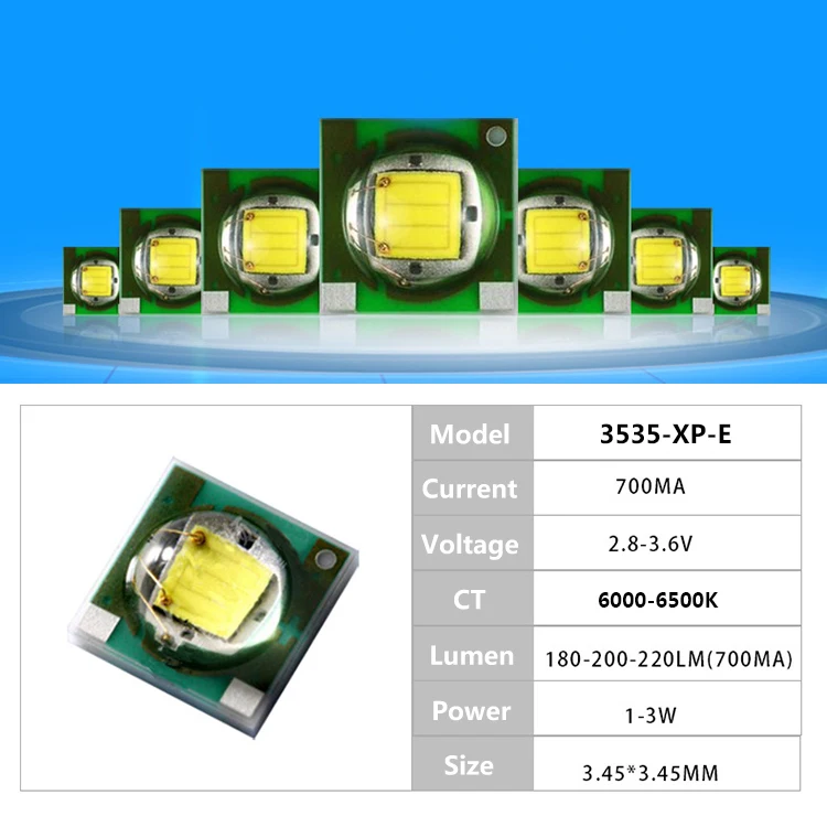 100 шт. 1 3 Вт 5x3 5 мм светодиодный SMD COB светильник 10000K диодный чип холодный белый