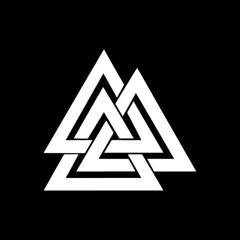 14х13 см уникальные автомобильные наклейки Valknut виниловая переводная наклейка для