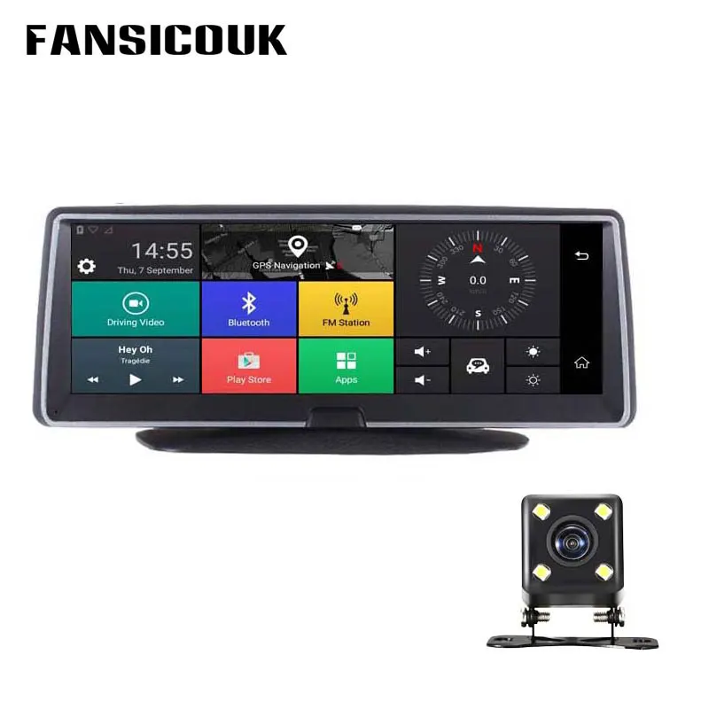 Автомобильный видеорегистратор FANSICOUK 4G Wi Fi GPS ADAS Android 5 1 двойной объектив 1080P