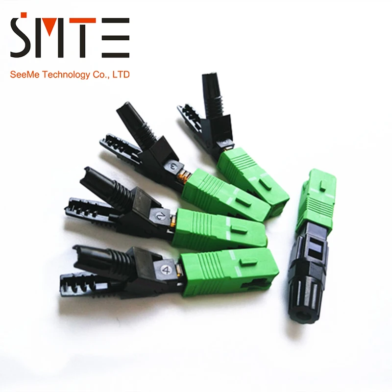 100 шт./лот SC APC 60 мм APCNPFG 8802-TLC/3 быстрое подключение встроенный инструмент FTTH
