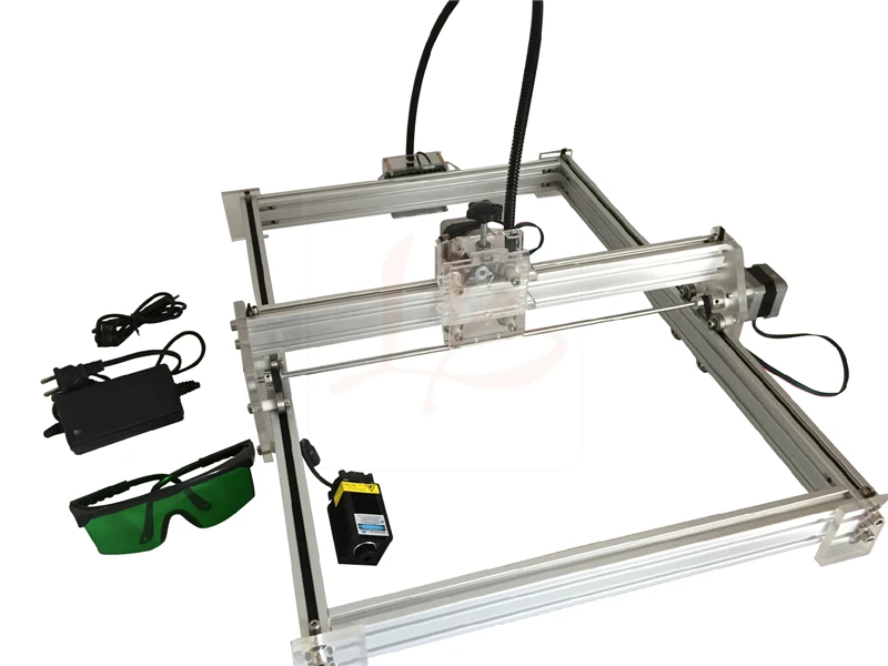 No tax ship to Russia 10w mini metal carving cnc router machine laser engraving 35*50cm | Инструменты