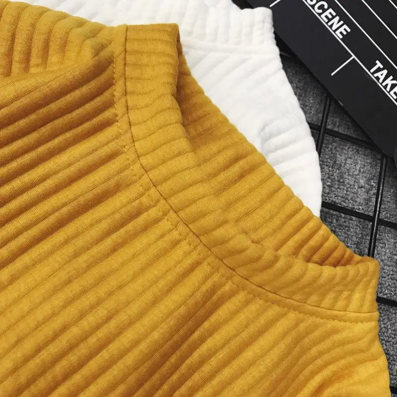 Spring Autumn Korean Yellow Thin Knit Sweater 2018 Solid Color Harajuku Long Sleeve Pullover Sweet Style Clothing Female Tops | Женская