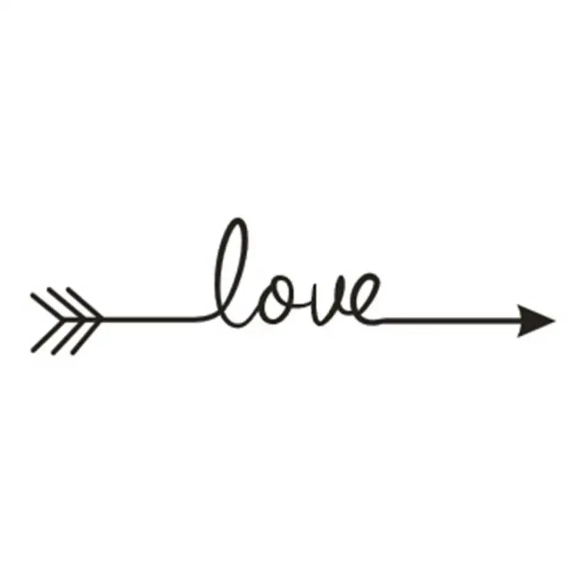 Виниловые наклейки с выгравированной надписью Love arrow|Наклейки на стену| |