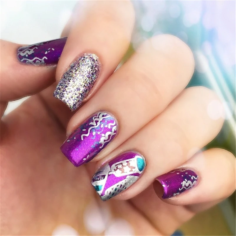 BORN PRETTY 2 8 см прозрачные силиконовые ногтей Stamper & скребок набор маникюрные