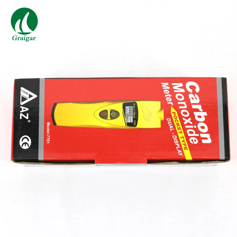 AZ7701 цифровой портативный детектор угарного газа Тестер измеритель AZ-7701