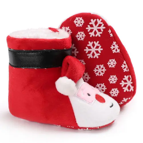 Toddler Baby Boy Girl Warm Snow Casual Shoes Infant Soft Sole Slipper Crib Santa Claus Xmas Gift | Детская одежда и обувь