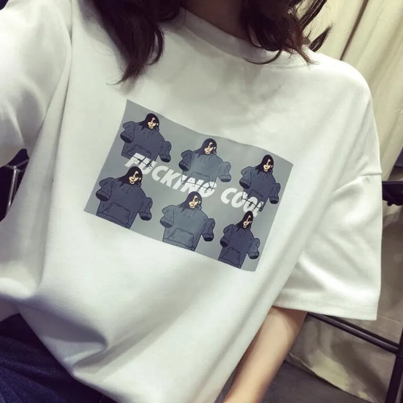 Новинка 2017 года летняя футболка с коротким рукавом в стиле Bf для девочек