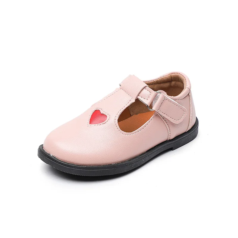 Pink AFDSWG/детская обувь из искусственной кожи; красная детская обувь с заклепками для девочек; розовые мокасины для девочек; Черная детская кожаная обувь; детская обувь принцессы - Цвет: Pink