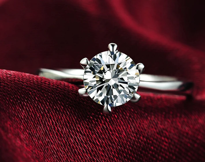 Новое популярное классическое обручальное кольцо 6 когтей ААА сердечки и стрелы