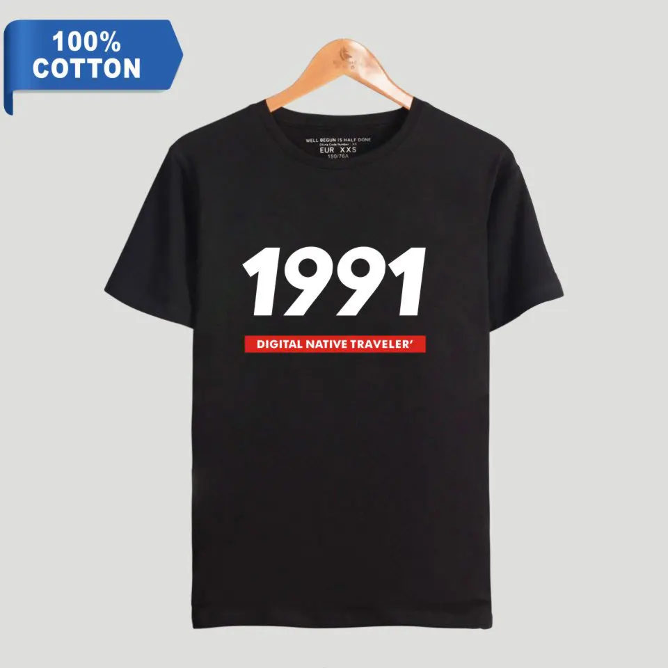 Новинка 1991 футболка с принтом &quotродной путешественник&quot Футболка EXO из 100%