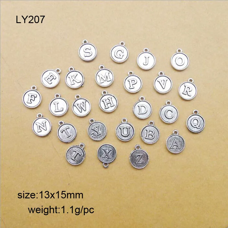 

Подвеска в виде букв из цинкового сплава, под старину, серебро, 13 х15 мм, 50 шт./лот, подходит для изготовления ювелирных изделий