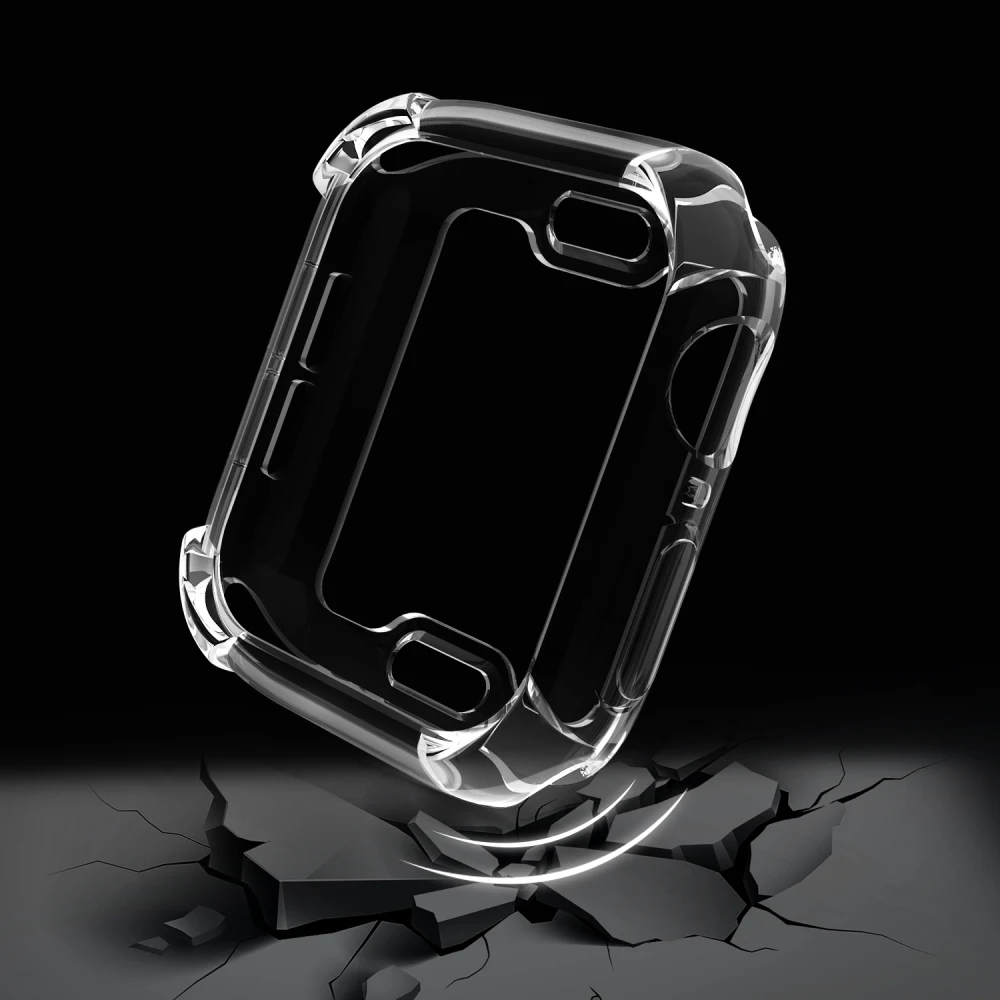 Прозрачный мягкий ТПУ чехол для Apple Watch 40 мм 44 мм iWatch чехол серии 4 5 силиконовая защитная рамка аксессуары для часов