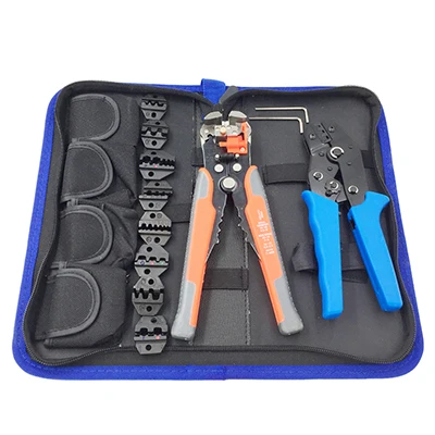 Orange red kit CNLX SN-48B ручной инструмент обжимные плоскогубцы плюс 9 типов челюстей подходит для изоляции и пружинных штекеров - Цвет: Orange red kit