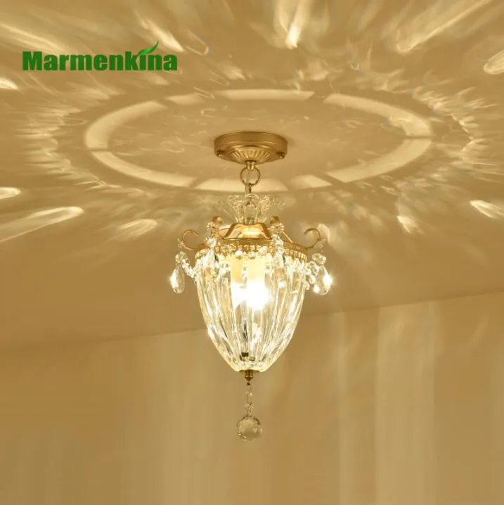 Хрустальный потолочный светильник для зала прихожей коридора бара стойка E27.