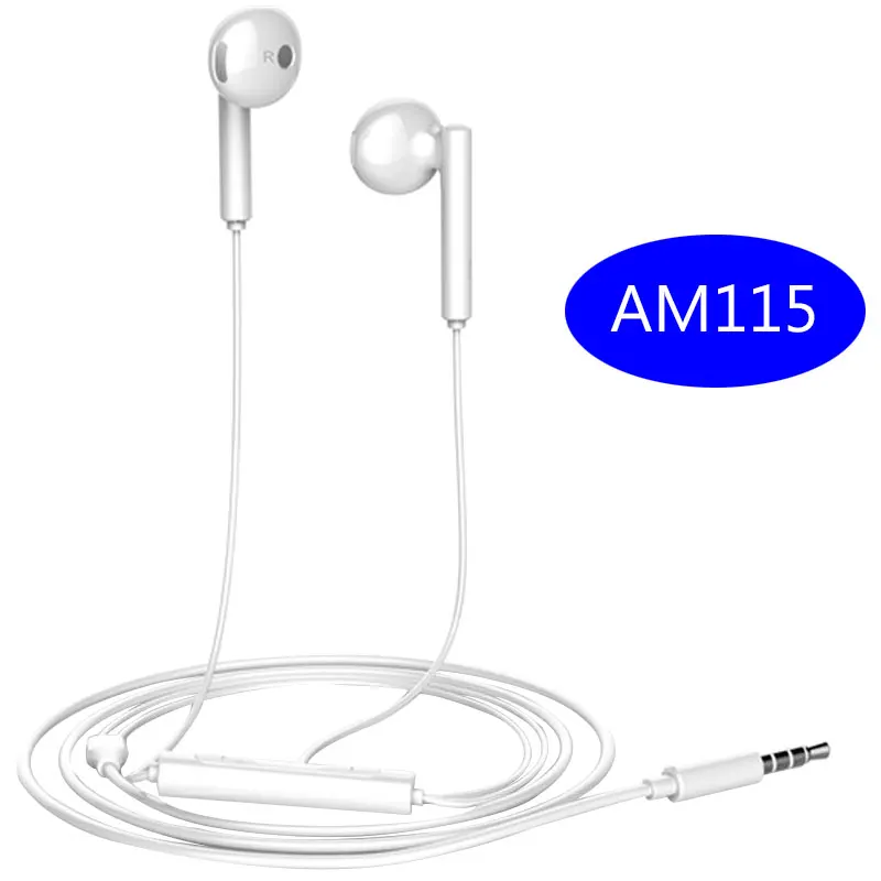 AM115 White Оригинальные наушники huawei в ухо вкладыши для Honor Xiaomi samsung AM116/AM115 - Цвет: AM115 White