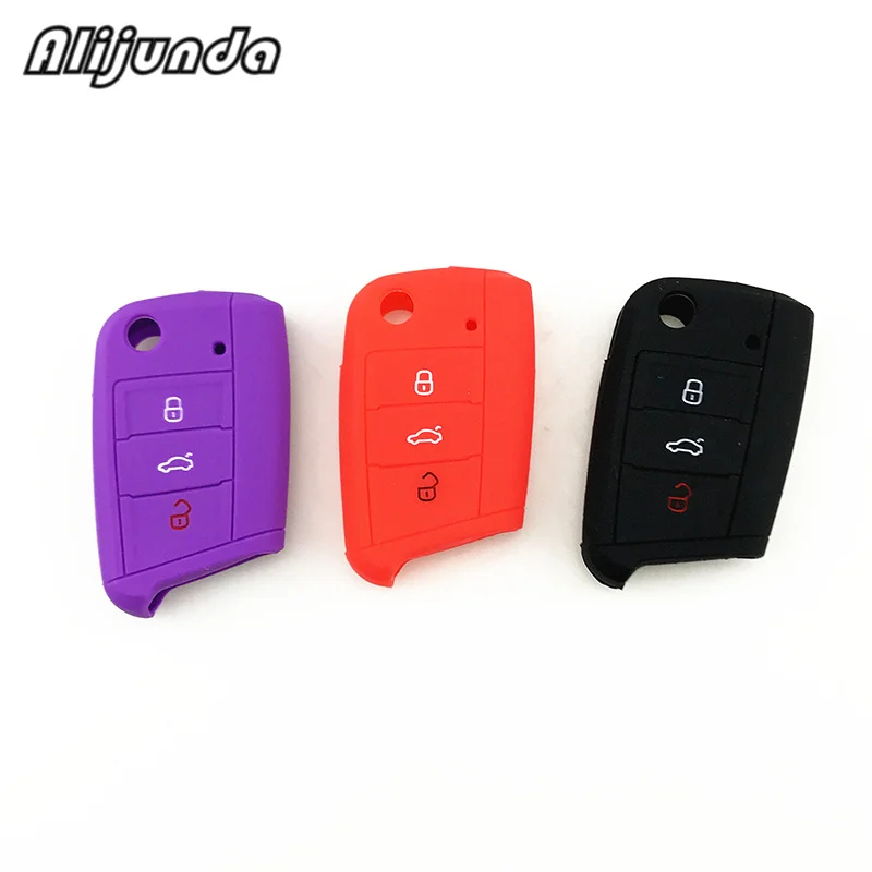 

High Quality Silicone Key Cover for Volkswagen VW Golf 7 mk7 Octavia A7 Silicone Key Portect Case car styling