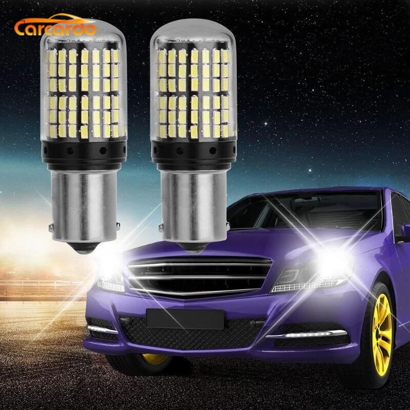 Carardo 1156 1157 светодиодный ламповый светильник 20 Вт 144SMD светодиодный CanBus тормозной фонарь BA15S P21W BAU15S PY21W указатель поворота без вспышки без ошибок