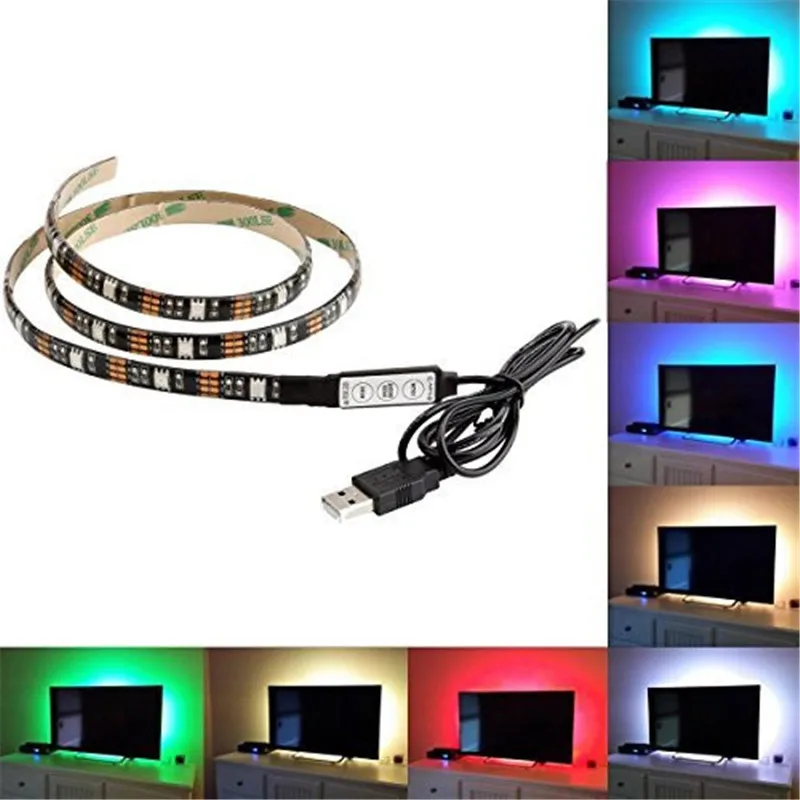 BOLEDENGYE 5V USB Port Power RGB LED Strip light 5050 Waterproof Flexible String Tape for TV Background Decor 1M 2M 3M 4M 5M | Лампы и