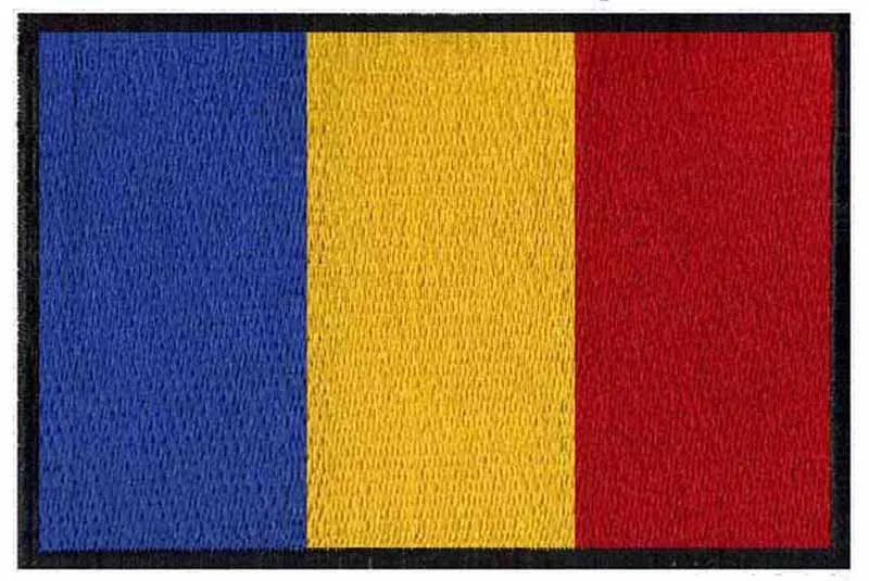 Румынский флаг с вышивкой 3 дюйма широкие/небольшие заказы нашивки на куртку