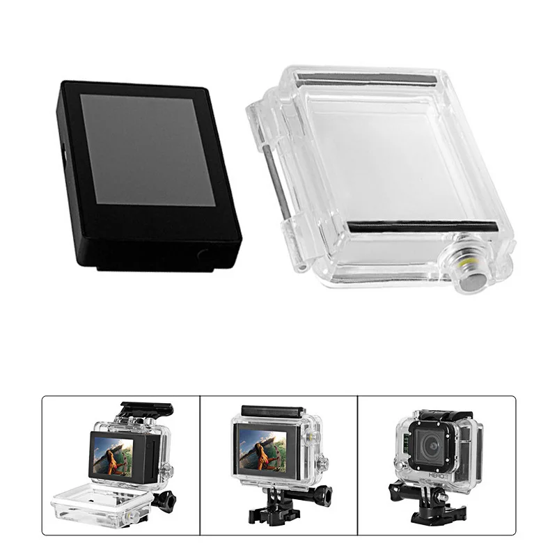 Для GoPro Hero4 hero3 + BacPac ЖК дисплей монитор Bacpac экран Go pro задняя дверь чехол для Gopro 3