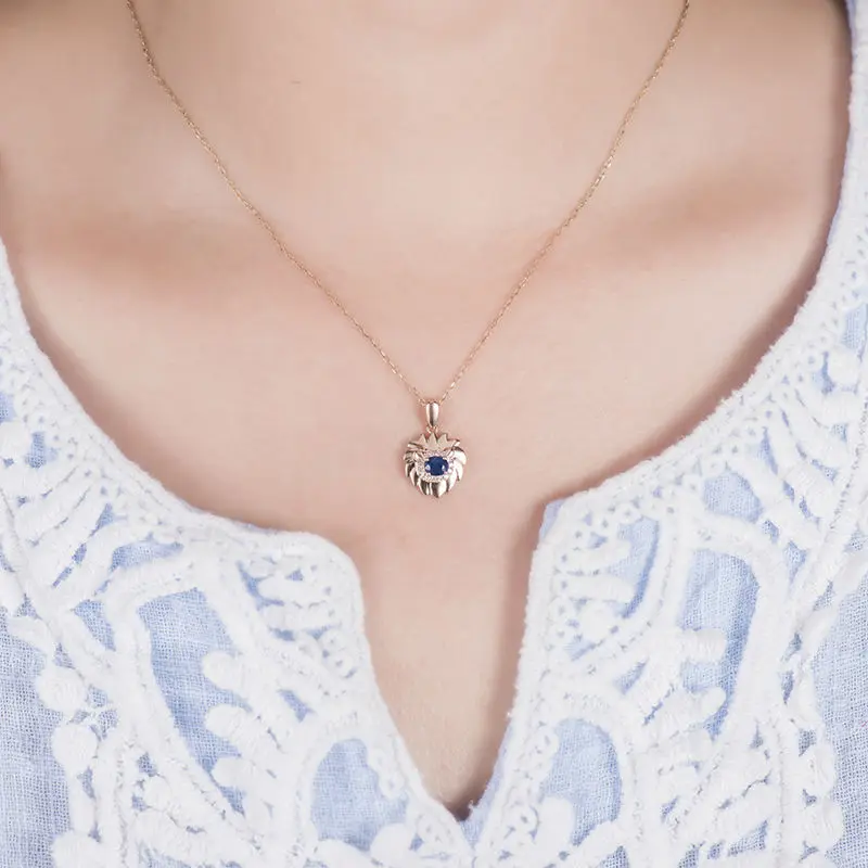 LOVERJEWELRY лев Король подвески в виде созвездия натуральный Буле Сапфир Подвеска