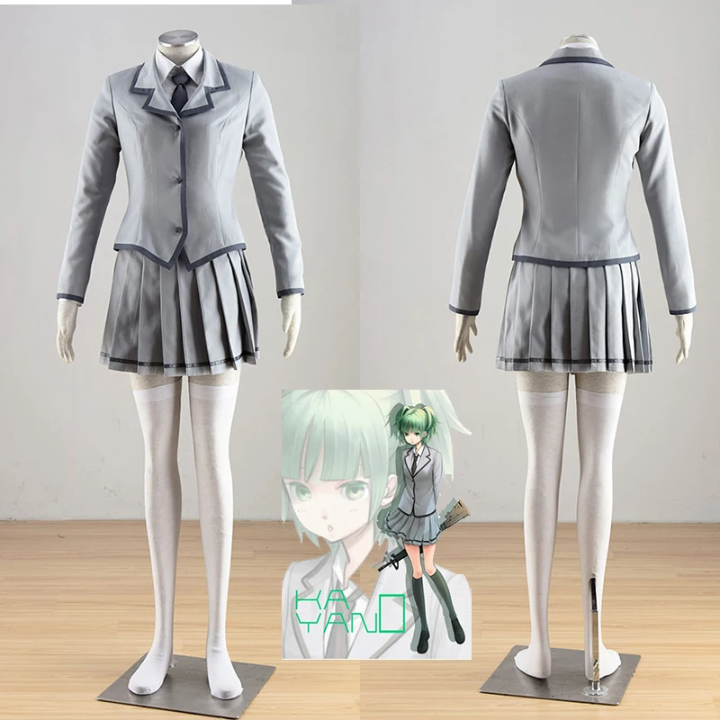 

Athemis Assassination Classroom Ritsu Kayano Kaede School Uniform Cosplay Costumes Custom Made for Women Halloween