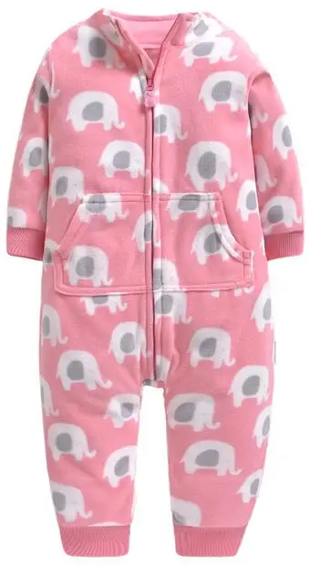 Одежда для малышей флисовый комбинезон bebes с единорогом, зимние пижамы одежда для маленьких мальчиков комбинезоны для маленьких девочек с высоким воротником, для детей возрастом от 9 до 24 месяцев