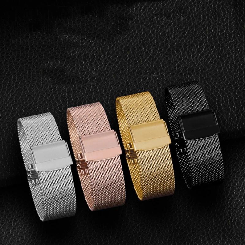 

Stainless Steel Watchband 12mm 14mm 16mm 20mm 22mm Woven Milan Watch Strap for Original Daniel Wellington