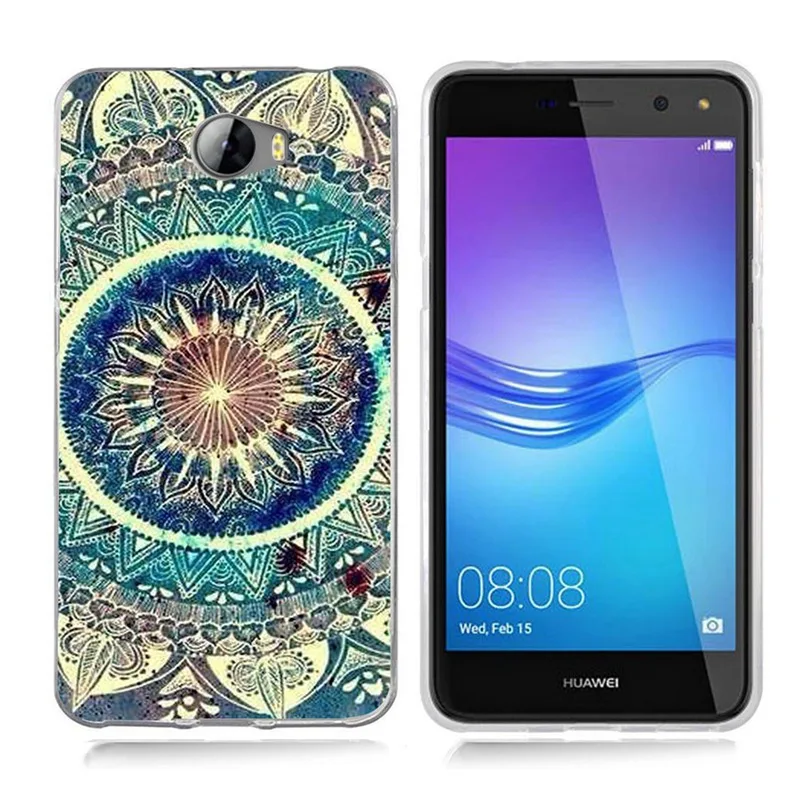 Coloful Soft TPU Summer Flowers Paisley Mandala Painted Design Case For Huawei Y5 ii Y5ii Cover/5A LYO-L21/Y6 II Compact A043 |