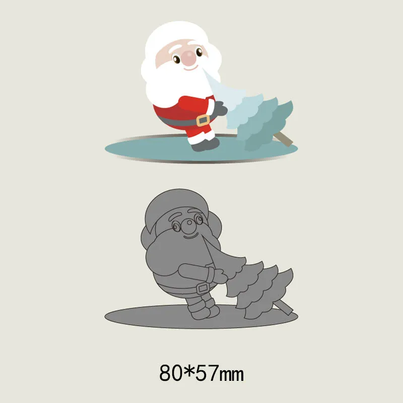 Christmas Santa Claus metal cutting dies cut die mold new Scrapbook paper craft knife mould blade punch stencils Embossing | Дом и сад