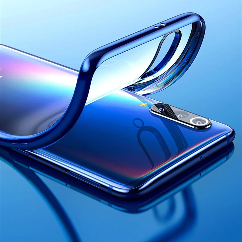Чехол для Xiaomi Mi 9 с 3D лазерным покрытием бампер из ТПУ мягкий прозрачный чехол SE