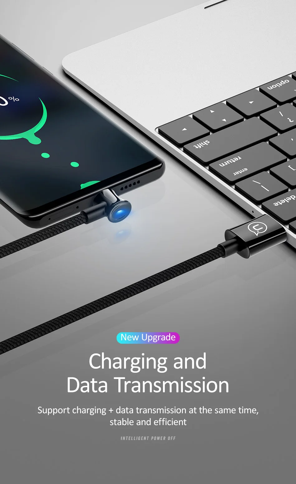 Кабель USAMS type C с прямым углом автоматического отключения питания USB C кабель для быстрой зарядки и передачи данных type-C шнур для samsung Xiaomi