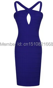 YRM4180 Cross-Stage Low V Nightclub Dress Women Halter Neck Sexy Bandage Ladies 2014 Sleeveless Package Hip | Женская одежда