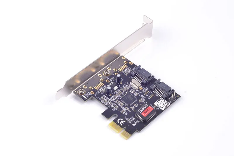 PCIe к 2 порту SATA2.0 Raid контроллер карты SIL3132 чипсет для Silicon RAID 0 1 | Компьютеры и офис