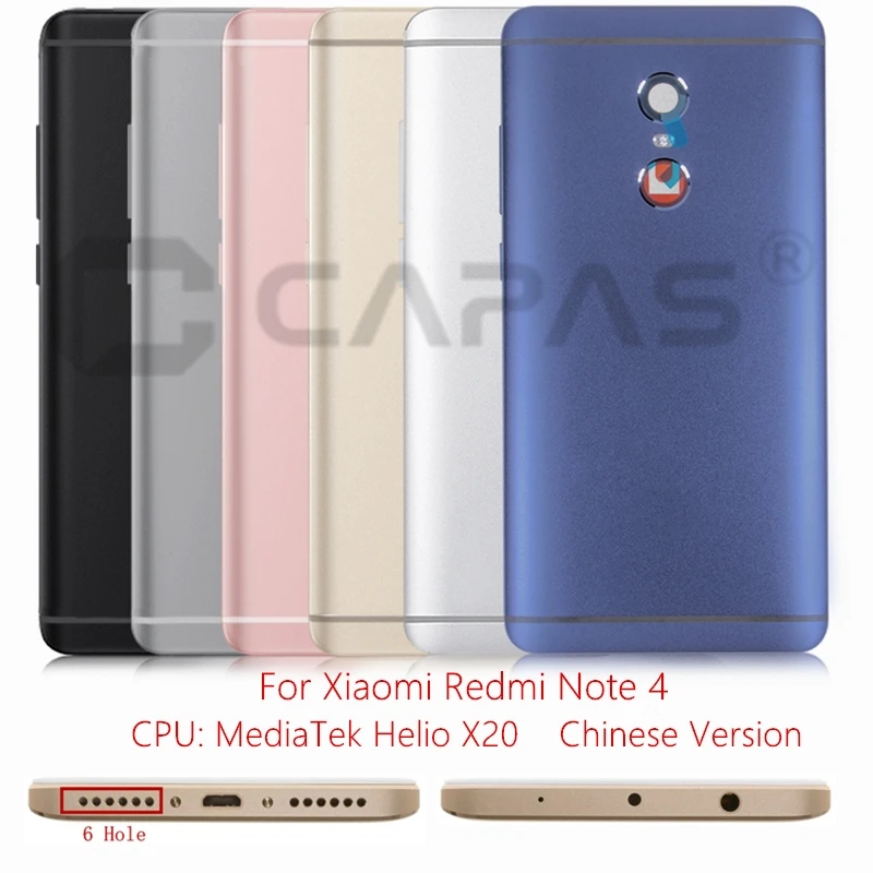 Металлическая задняя крышка батарейного отсека для Xiaomi Redmi Note 4 Mediatek версия Note4 MTK