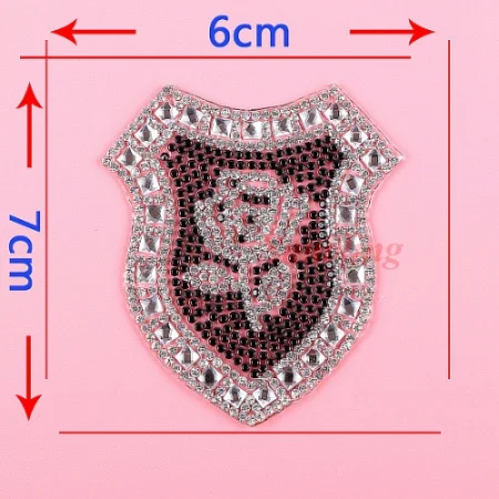 DIY патчи DMC класс хорошее качество стразы на заказ корона дизайн прозрачный цвет кристалл железо-на горячей фиксации моды патч - Цвет: Style 2