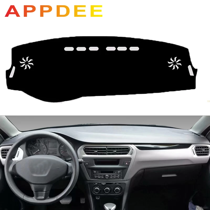 APPDEE для Peugeot 301 Citroen C Elysee 2012 2018 чехлы стайлинга автомобиля коврик приборной панели