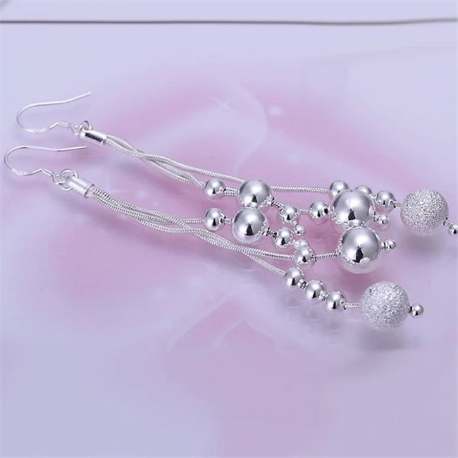 ESE006 Популярные Серьги серебряного цвета для женщин Ретро элементы элегантные