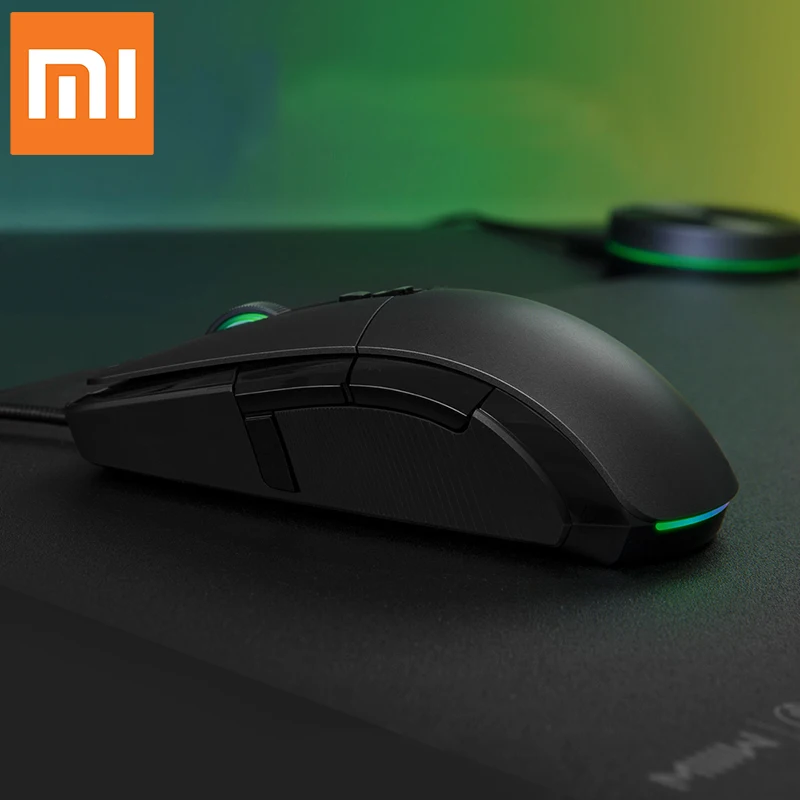 XiaoMi Беспроводная/Проводная игровая мышь USB 50-7200 точек/дюйм эргономичный RGB свет 6
