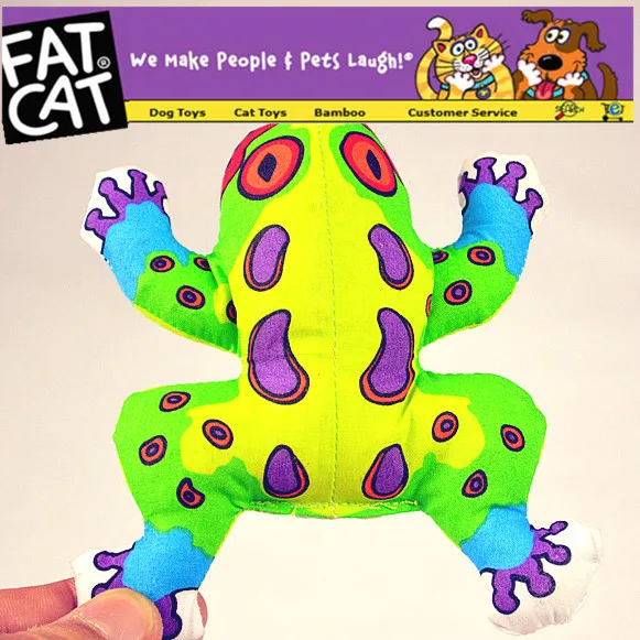 Fatcat Высококачественная игрушка лягушка для кошек Игрушка котят прочная холщовая