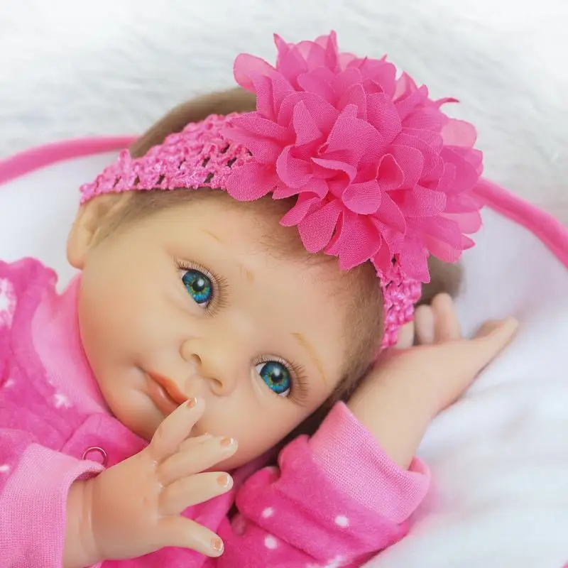 Reborn Baby Куклы девушка мягкая винилсиликоновых новорожденных Реалистичная кукла