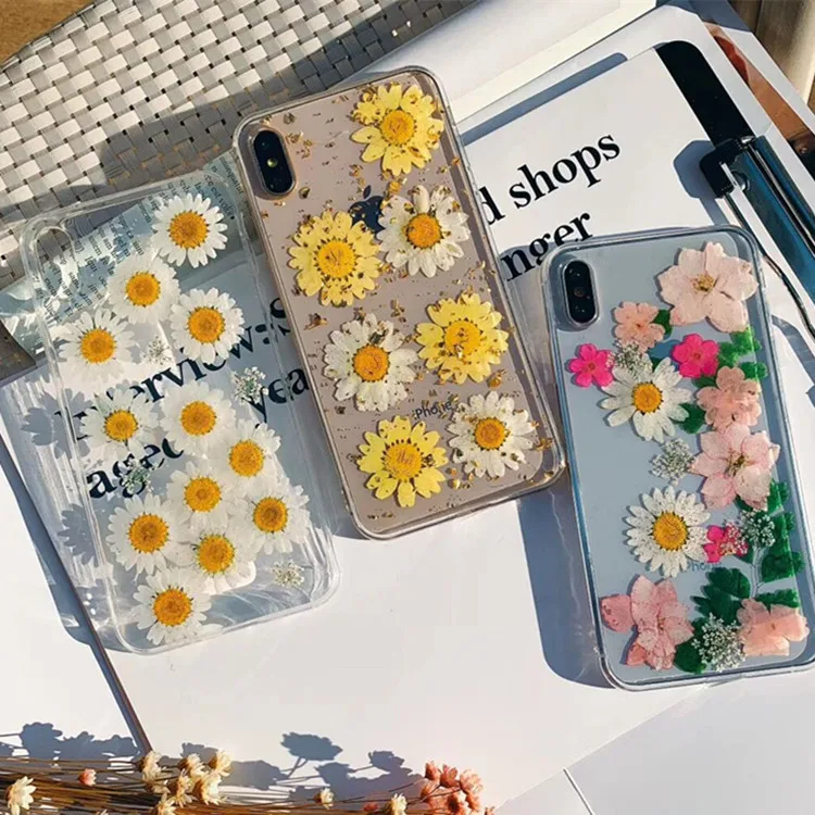 Hyun ya золотой фольги красочный настоящий цветок iPhone Max мобильный телефон чехол для