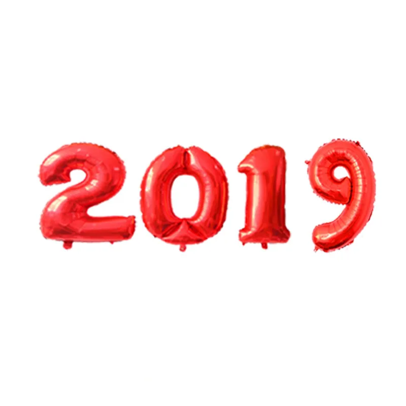 4 шт. 32 дюйма 2019 цифр фольгированные шары цифра воздушные новогодние