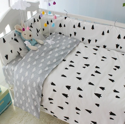 

9PCS full set baby bedding set curtain berco cot bumpers protetor de berço baby bedding crib sets,4bumper/sheet/pillow/duvet
