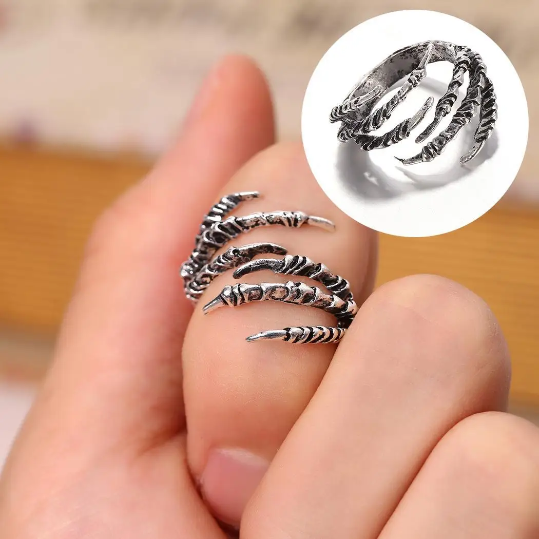 Повседневное кольцо коготь Для женщин клип на палец украшения полые серебро|Кольца| |