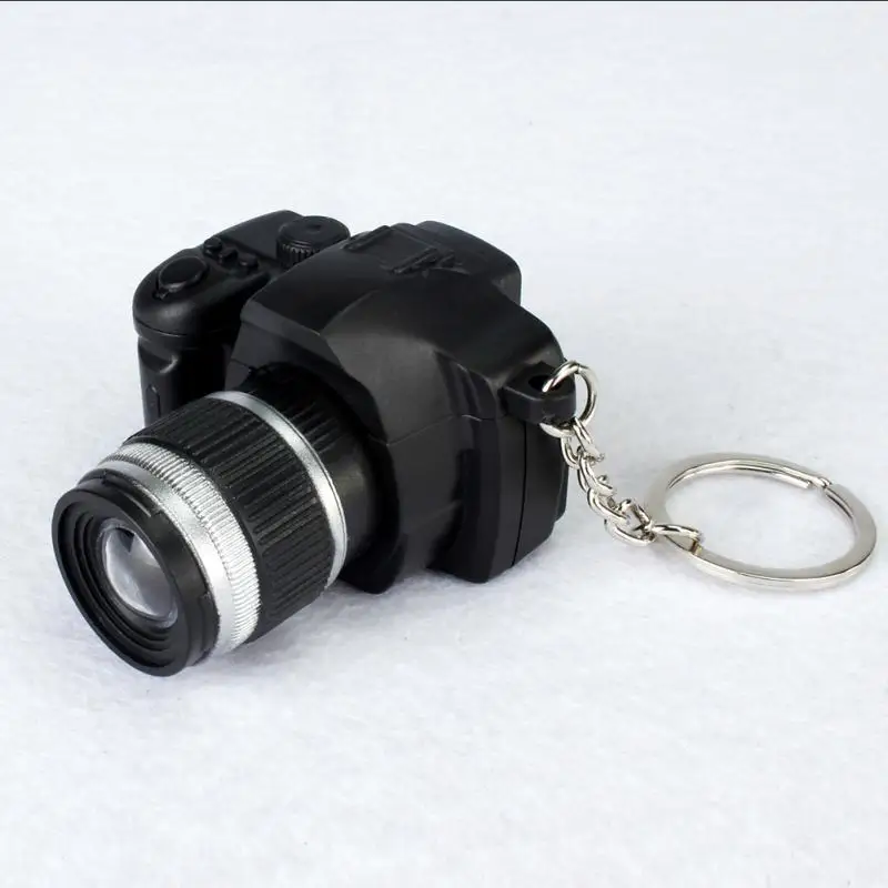 1PC Stylish Fancy Creative Camera Led Keychains With Sound LED Flashlight Key Chain Toy Ring Amazing Gift Keychain | Украшения и