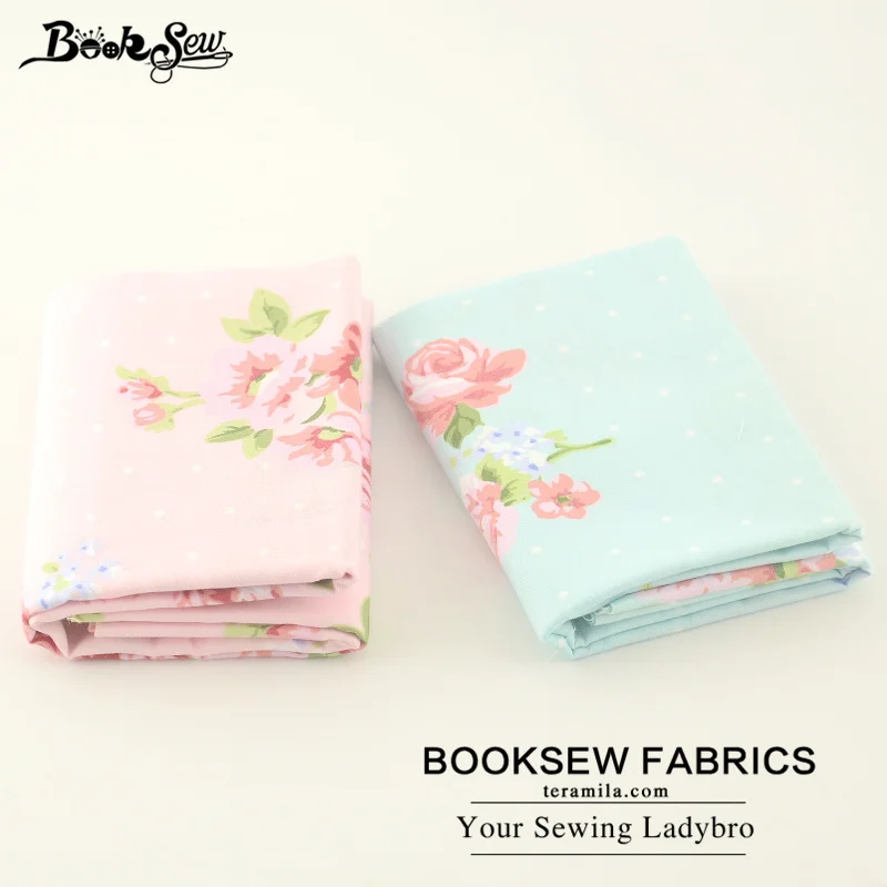 Booksew 2 шт./лот 50х100см 100% хлопок саржевая Ткань цветочный дизайн швейная Домашний