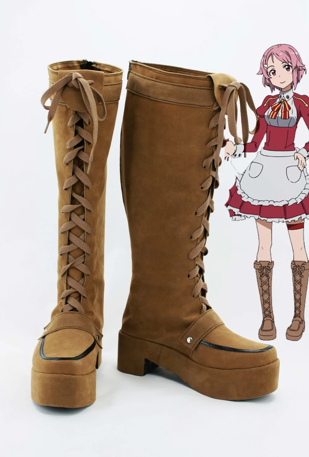 

Sword Art Online Lisbeth Rika Shinozaki Cosplay Costume Shoes Boots Custom Made EU/European Size