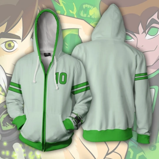 Ben 10 Tennyson карнавальный костюм толстовка с 3D принтом кардиган свитер косплей аниме