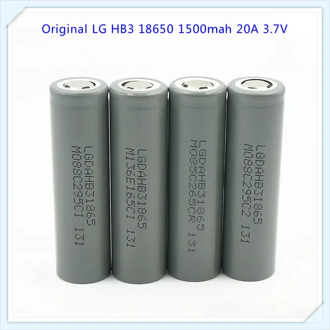 100% оригинал для LG HB3 18650 1500mah 20A Li Ion high drain 3 7 v HB2 VS HB4 призматические батареи (1